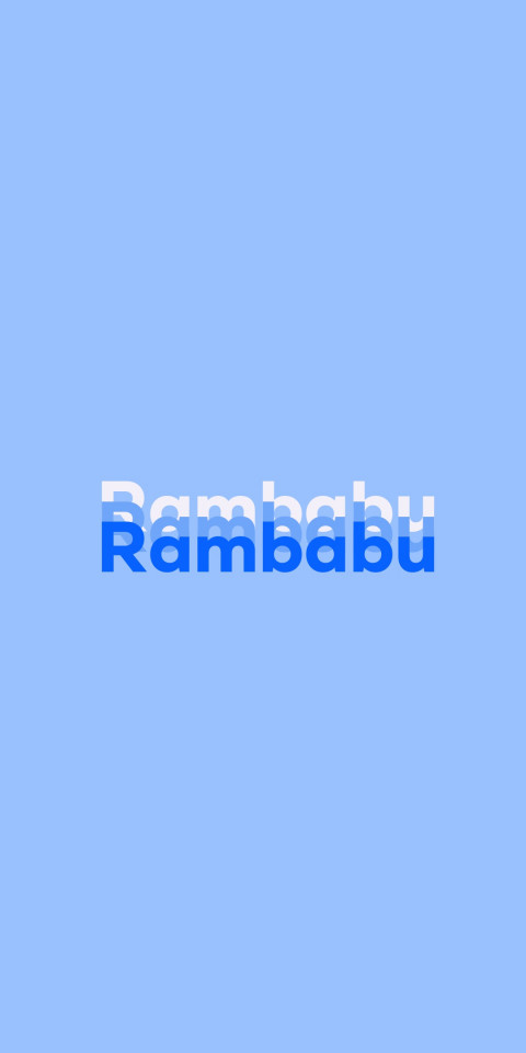 Free photo of Name DP: Rambabu