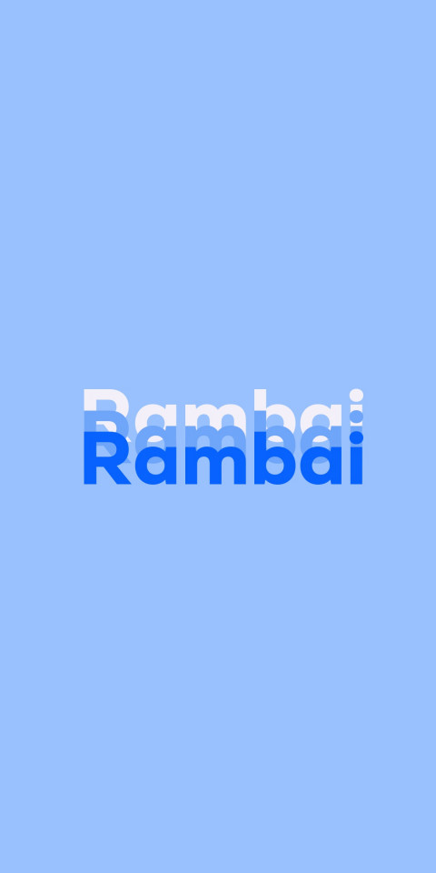 Free photo of Name DP: Rambai