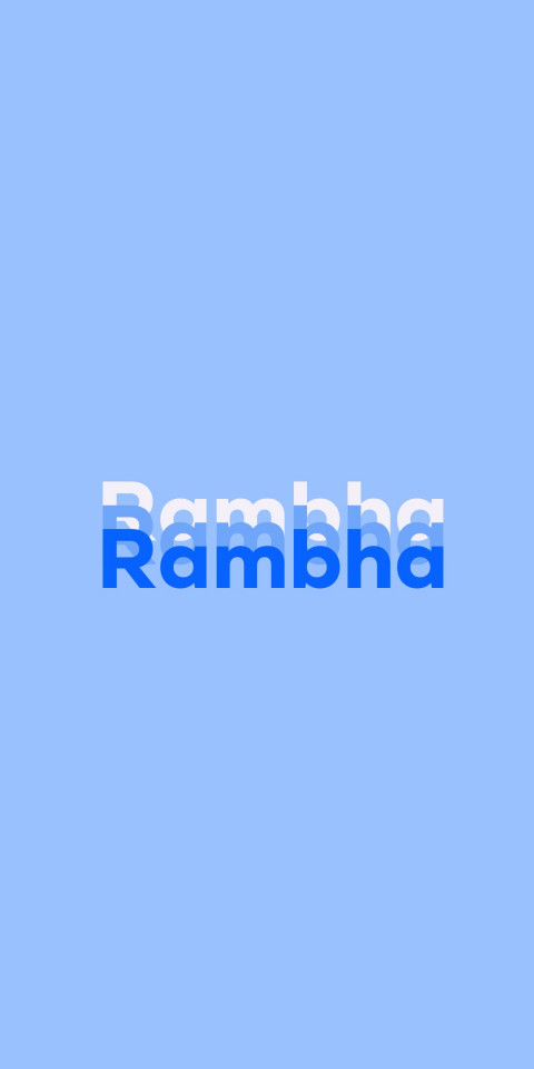 Free photo of Name DP: Rambha