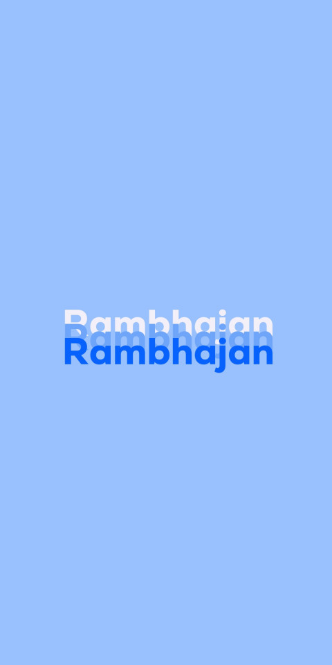 Free photo of Name DP: Rambhajan