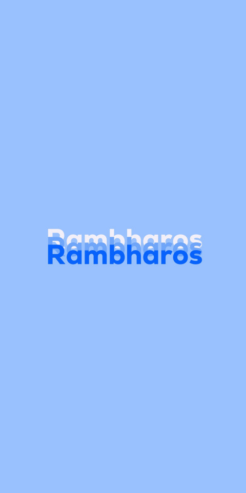 Free photo of Name DP: Rambharos