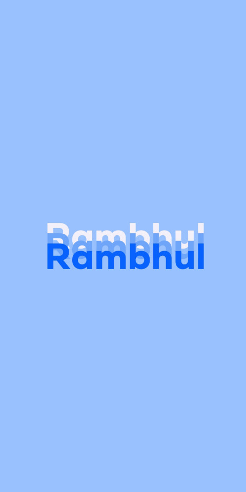 Free photo of Name DP: Rambhul