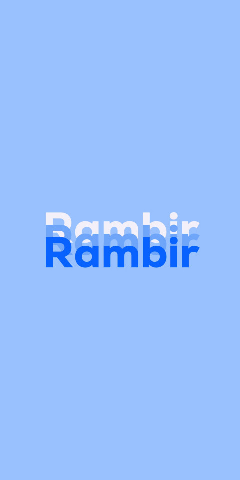 Free photo of Name DP: Rambir