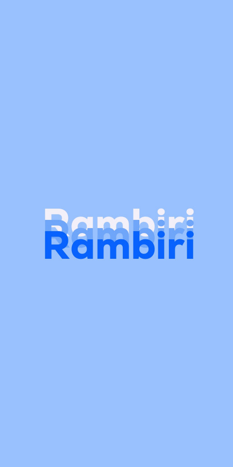 Free photo of Name DP: Rambiri