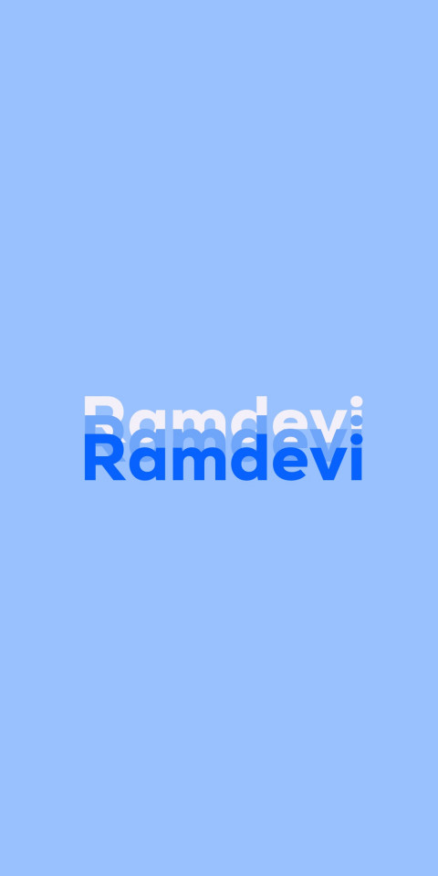 Free photo of Name DP: Ramdevi