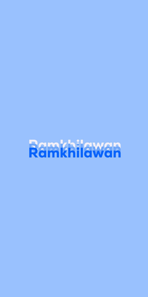 Free photo of Name DP: Ramkhilawan