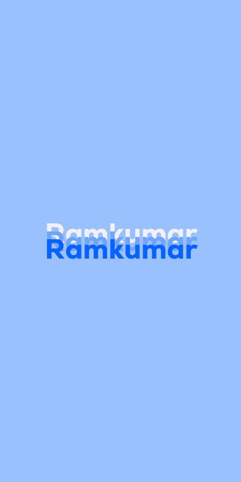 Free photo of Name DP: Ramkumar