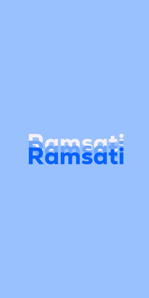 Free photo of Name DP: Ramsati