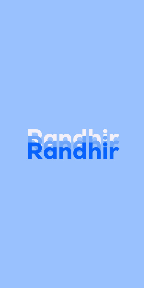 Free photo of Name DP: Randhir