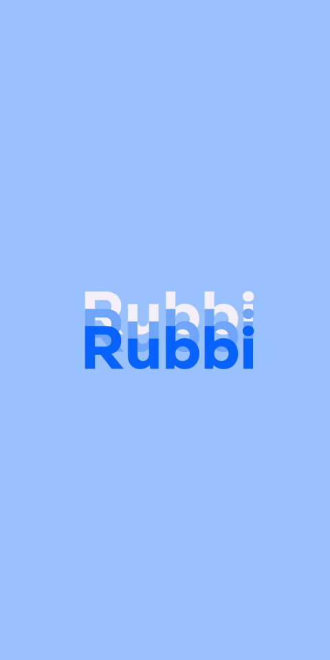 Free photo of Name DP: Rubbi