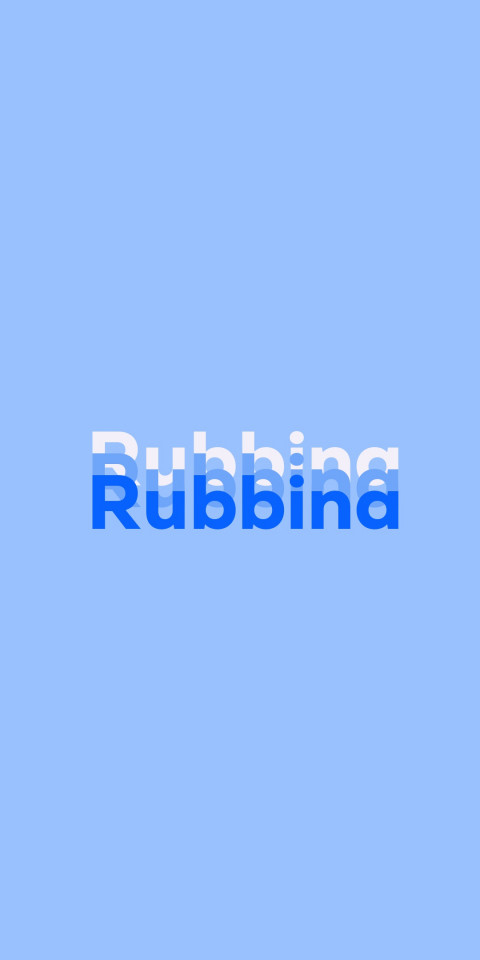 Free photo of Name DP: Rubbina