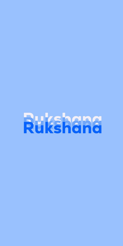 Free photo of Name DP: Rukshana
