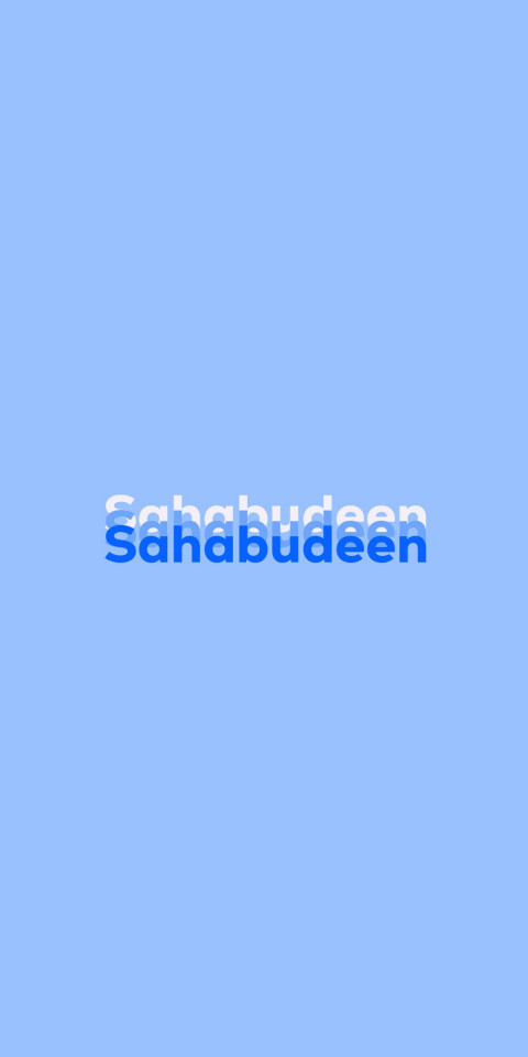 Free photo of Name DP: Sahabudeen