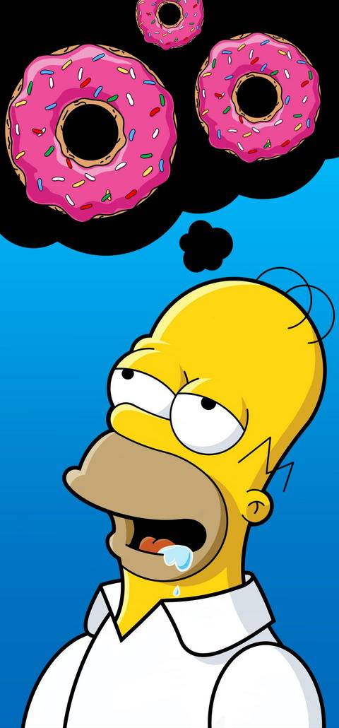 Free photo of Samsung Galaxy S23 Ultra Homer Simpson Drooling Over Donut