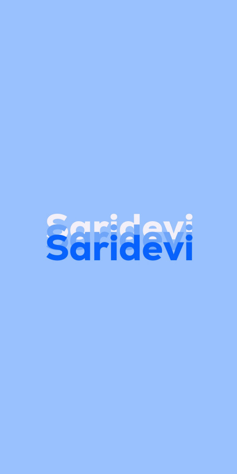 Free photo of Name DP: Saridevi