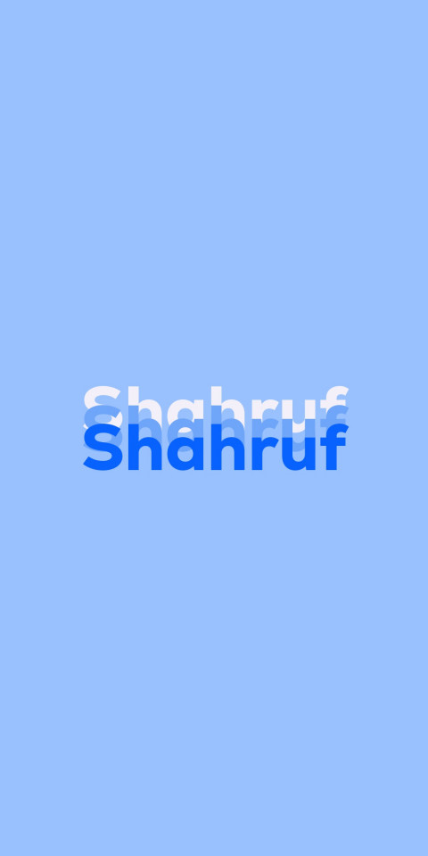 Free photo of Name DP: Shahruf