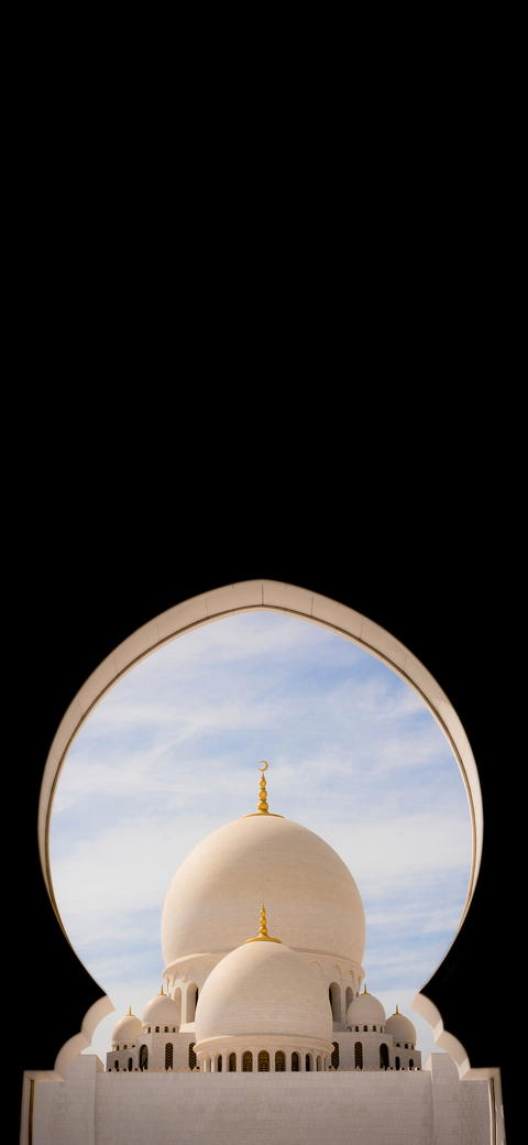 Free photo of sheikh zayed grand mosque amoled wallpaper