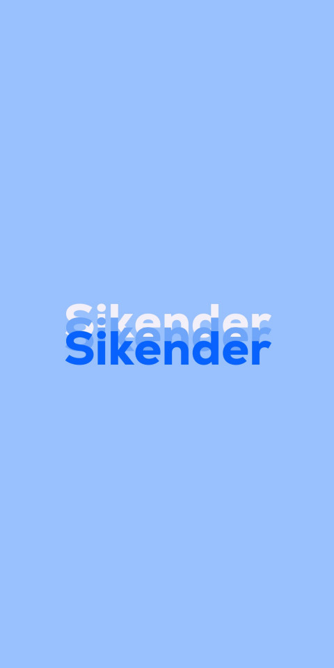 Free photo of Name DP: Sikender