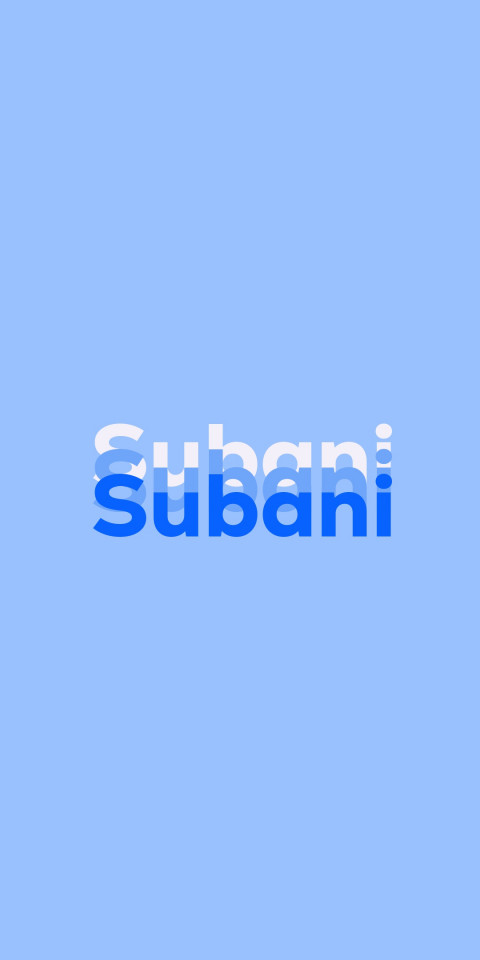 Free photo of Name DP: Subani