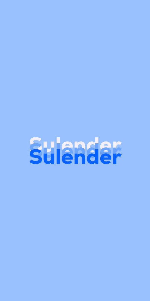 Free photo of Name DP: Sulender