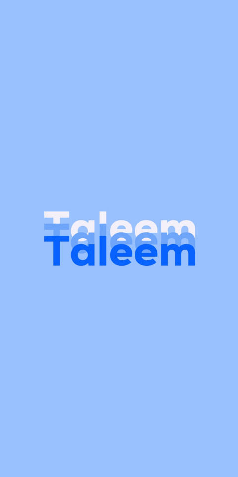 Free photo of Name DP: Taleem