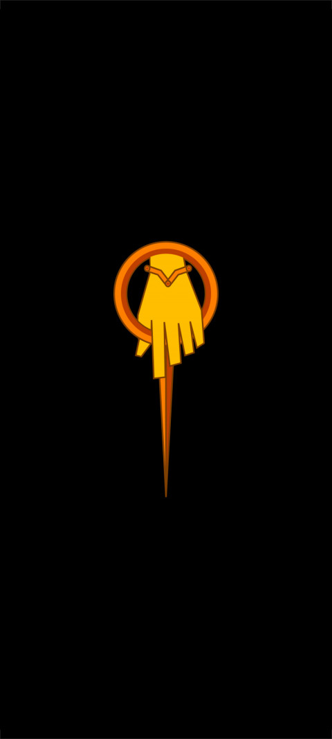 Free photo of THE HAND OF THE KING Amoled Wallpaper with Yellow, Logo & Illustration