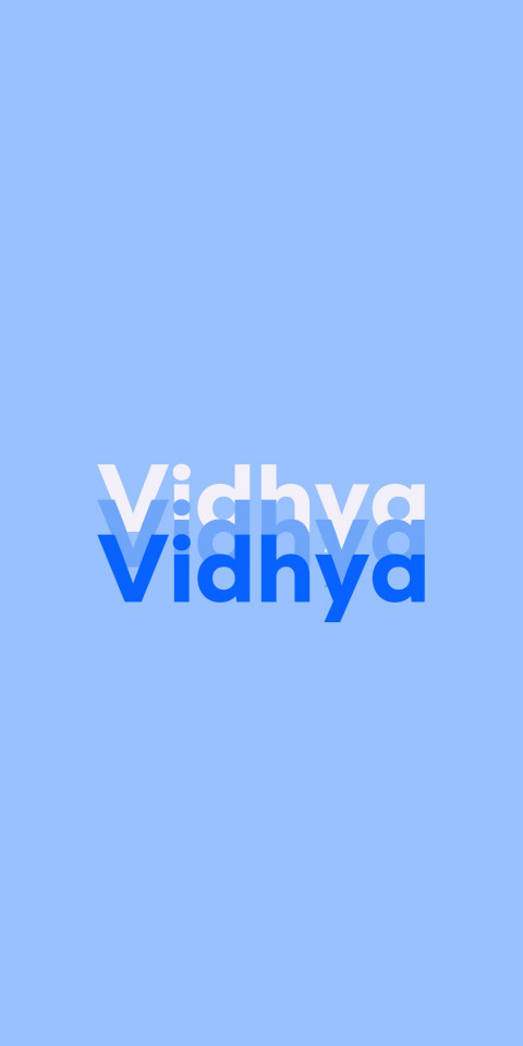 Free photo of Name DP: Vidhya