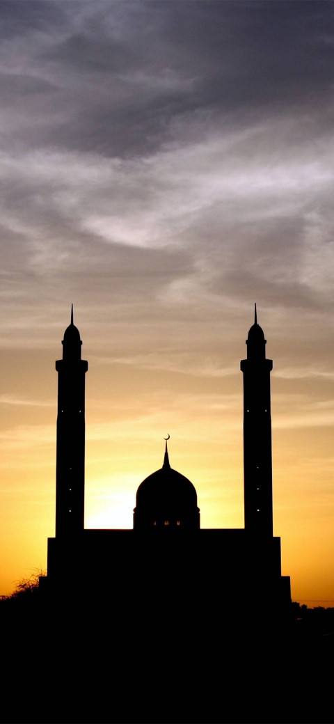 Free photo of view of a mosque with at sunset