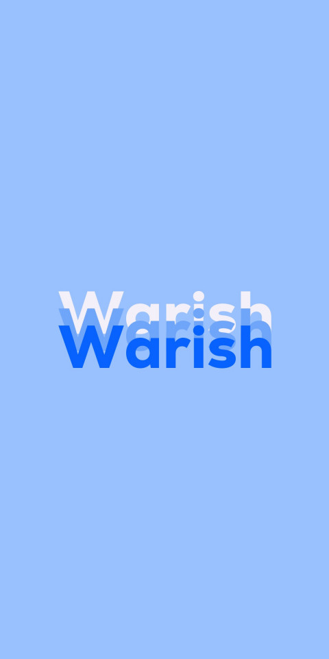 Free photo of Name DP: Warish