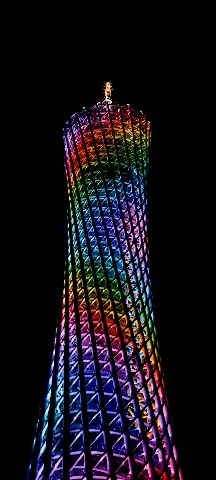 4K Amoled Wallpaper with Tower Visual effect lighting