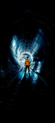 4K Amoled Wallpaper with Tunnel Darkness & Infrastructure