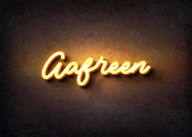 Glow Name Profile Picture for Aafreen