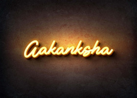 Glow Name Profile Picture for Aakanksha