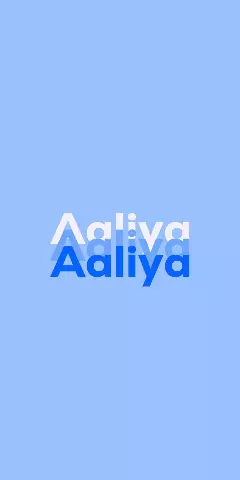 Name DP: Aaliya