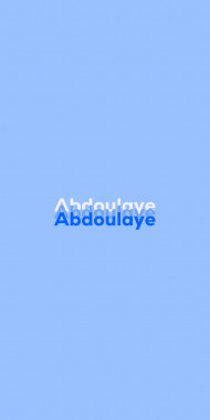 Name DP: Abdoulaye