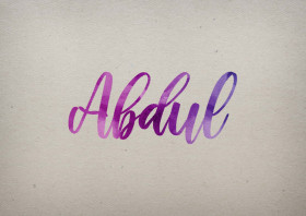 Abdul Watercolor Name DP