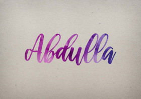 Abdulla Watercolor Name DP