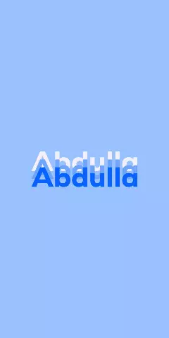 Name DP: Abdulla