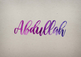 Abdullah Watercolor Name DP
