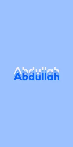 Name DP: Abdullah