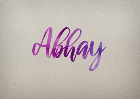 Abhay Watercolor Name DP