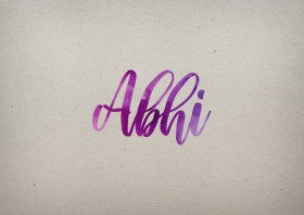 Abhi Watercolor Name DP