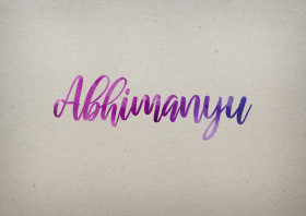 Abhimanyu Watercolor Name DP