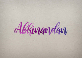 Abhinandan Watercolor Name DP