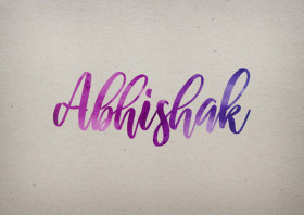 Abhishak Watercolor Name DP