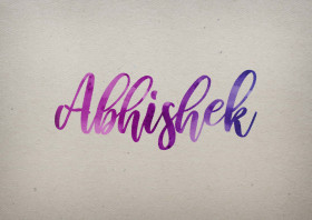 Abhishek Watercolor Name DP