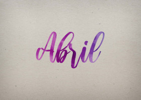 Abril Watercolor Name DP