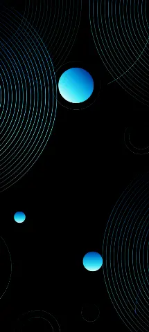 Abstract Patterns Amoled Wallpaper with Blue, Circle & Pattern