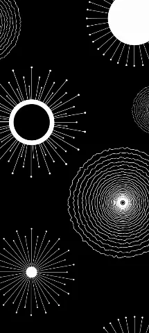 Abstract Patterns Amoled Wallpaper with Circle, Font & Design