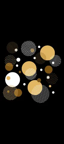 Abstract Patterns Amoled Wallpaper with Pattern, Circle & Yellow